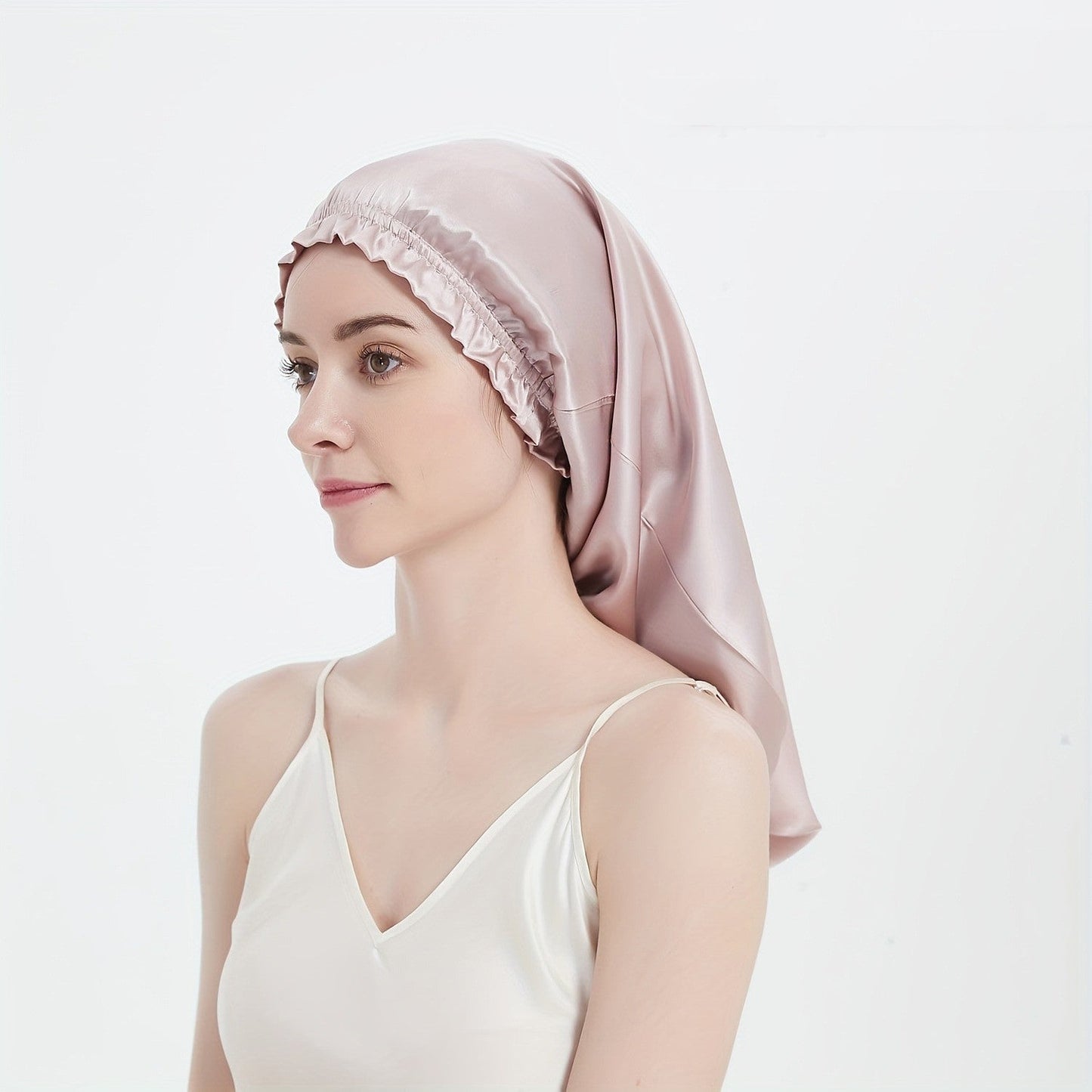 Quivira Double Layer Silk Elastic Sleep Bonnet