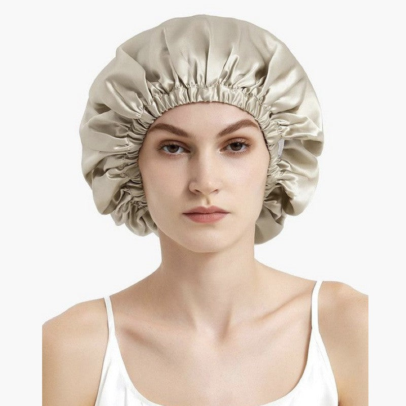 Quivira Double Layer Silk Elastic Sleep Bonnet