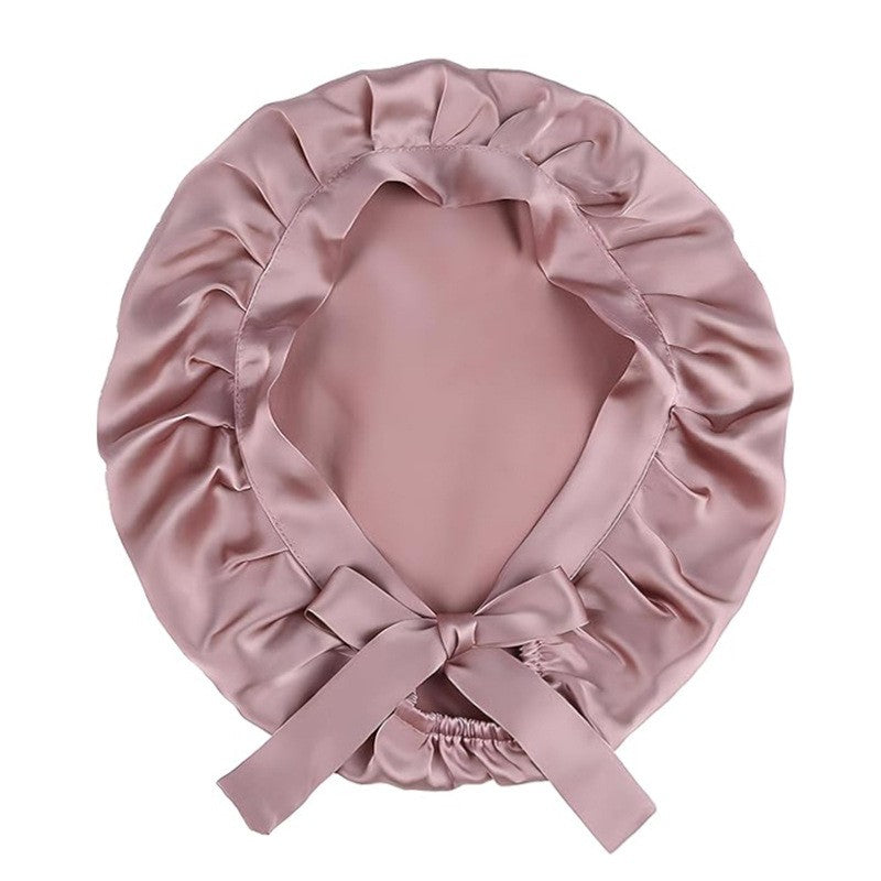 Quivira Double Layer Silk Elastic Sleep Bonnet