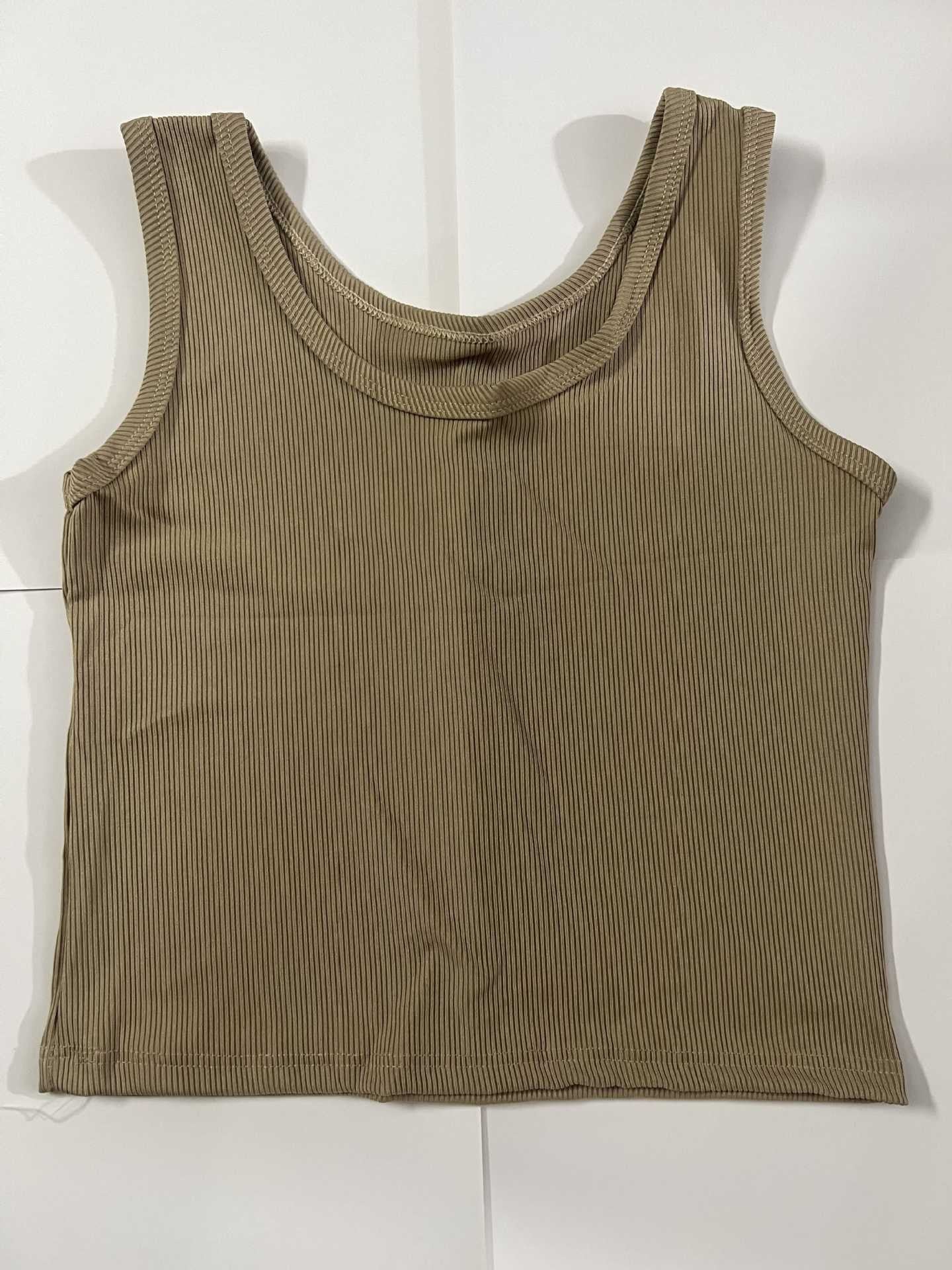 Triselle Ribbed Thread Knit Crop Cami Top