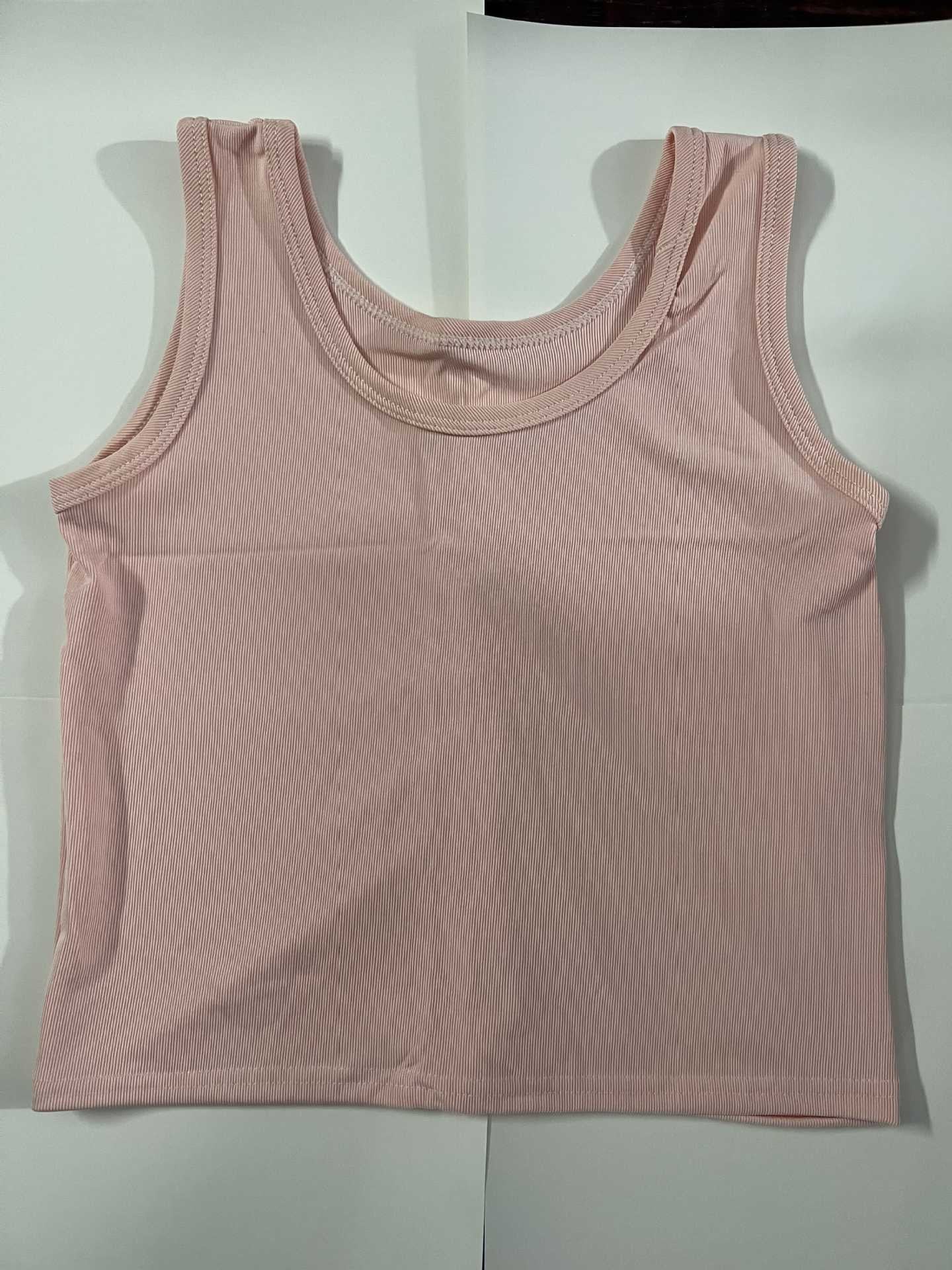 Triselle Ribbed Thread Knit Crop Cami Top