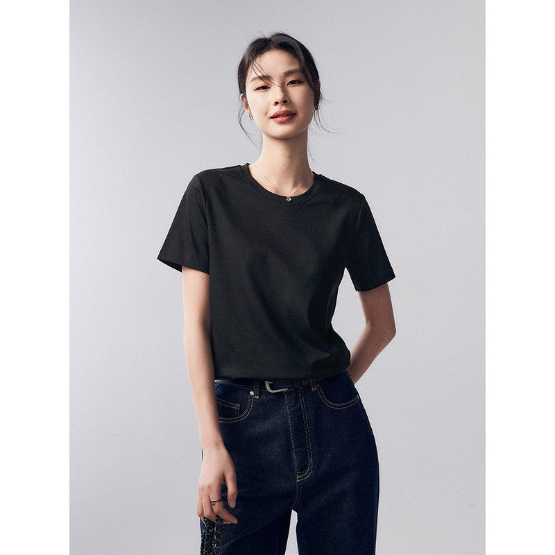 Venoria Bamboo Fiber Solid Color T-Shirt