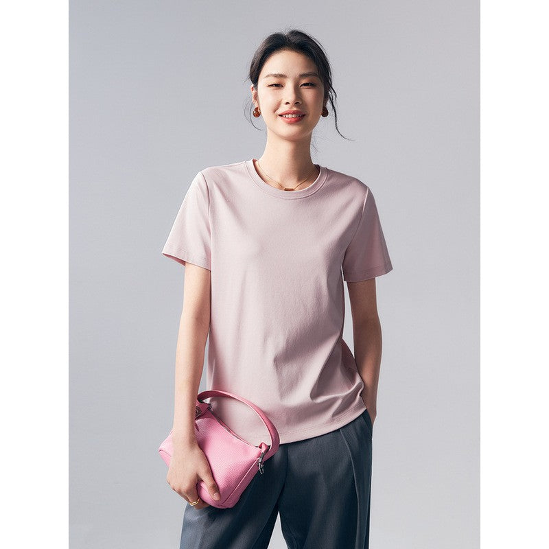 Venoria Bamboo Fiber Solid Color T-Shirt